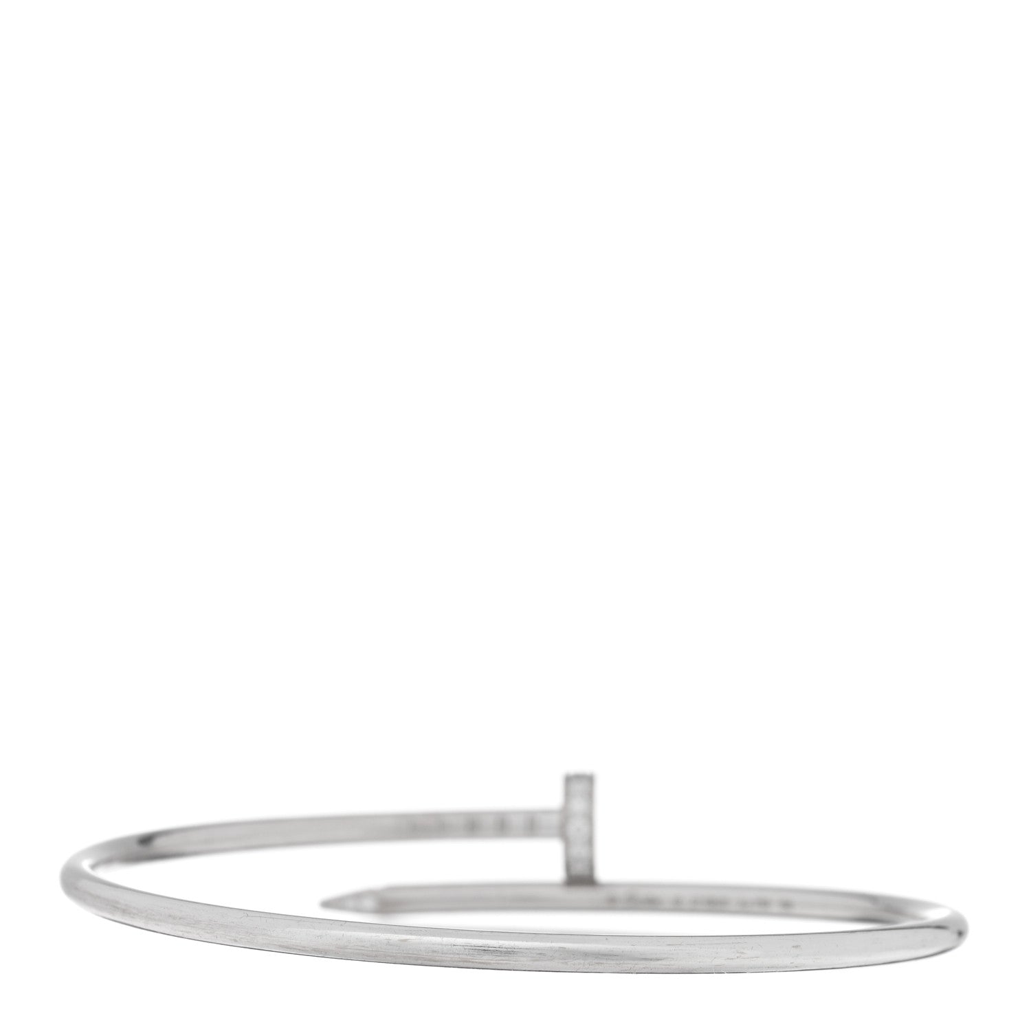 Cartier 18K White Gold Diamond Small Juste Un Clou Bracelet 16 2 of 4