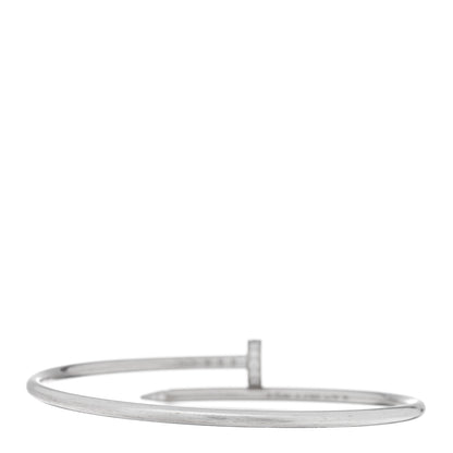 Cartier 18K White Gold Diamond Small Juste Un Clou Bracelet 16 2 of 4
