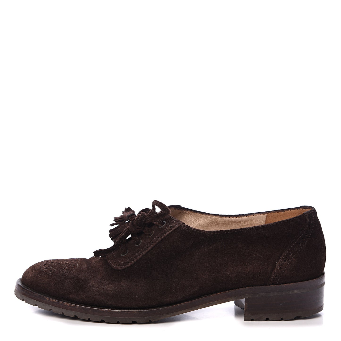 Suede CC Lace Up Oxford 38 Brown