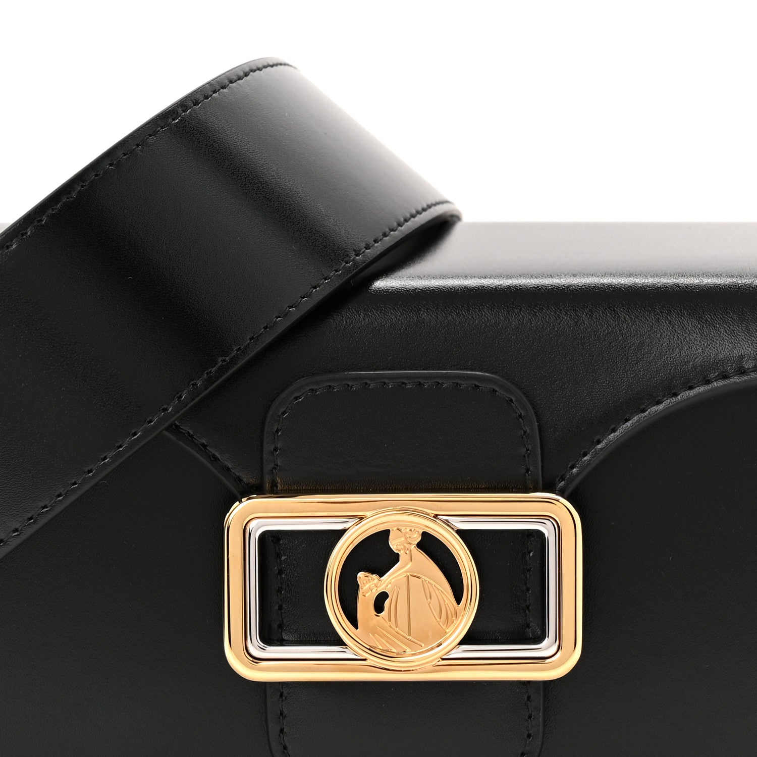Lanvin Shiny Calfskin Nano Pencil Bag Black 8 of 10