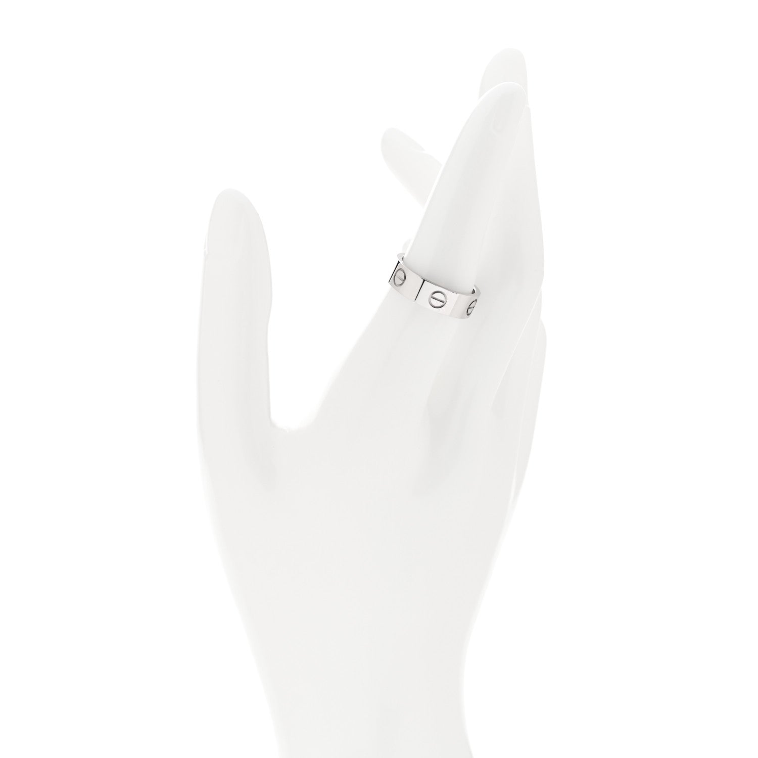 Cartier 18K White Gold 5.5mm LOVE Ring 54 6.75 2 of 5