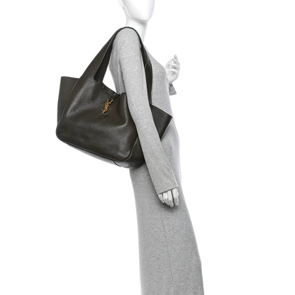 Saint Laurent Grained Deerskin Bea Tote Light Musk 3 of 29