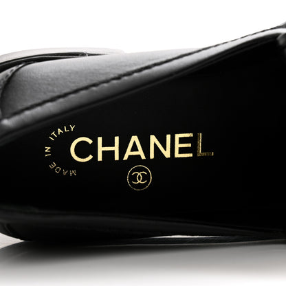 Chanel Lambskin Quilted CC Turnlock Loafers 37 Black 6 of 9
