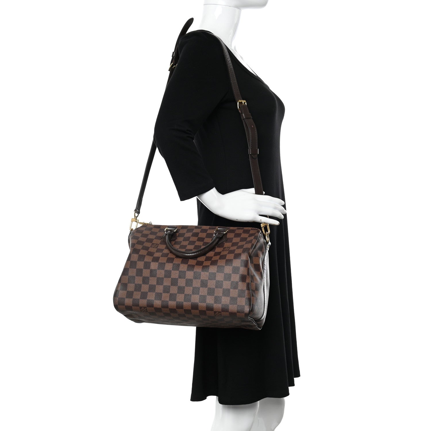 Louis Vuitton Damier Ebene Speedy Bandouliere 30 2 of 10