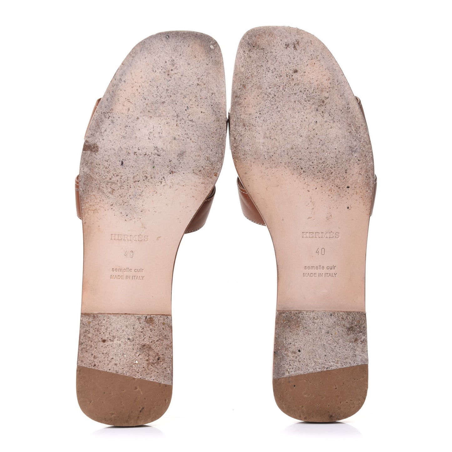 Box Calfskin Oran Sandals 40 Gold
