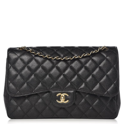 Chanel Caviar Quilted Jumbo Double Flap Black 1 of 11
