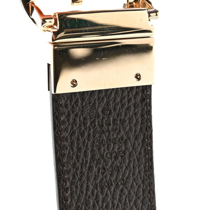 Gucci Dollar Calfskin 1973 Reversible Belt 75 30 Black Testa di Moro 5 of 7