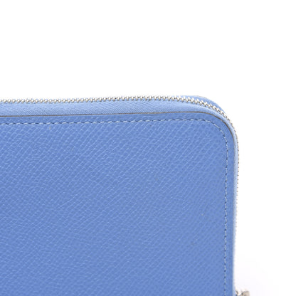 Hermes Epsom Silk'In Compact Wallet Bleu Paradis 6 of 7
