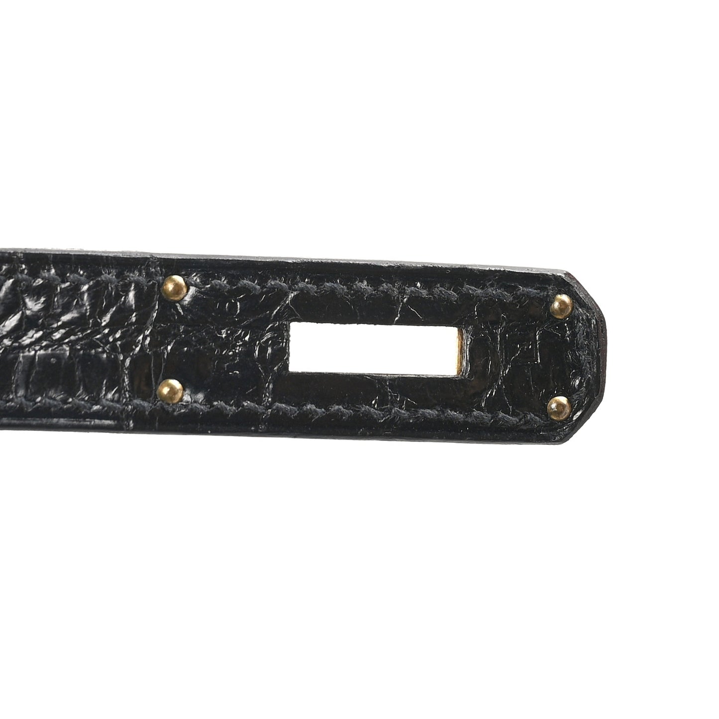 Shiny Porosus Crocodile Birkin 35 Black