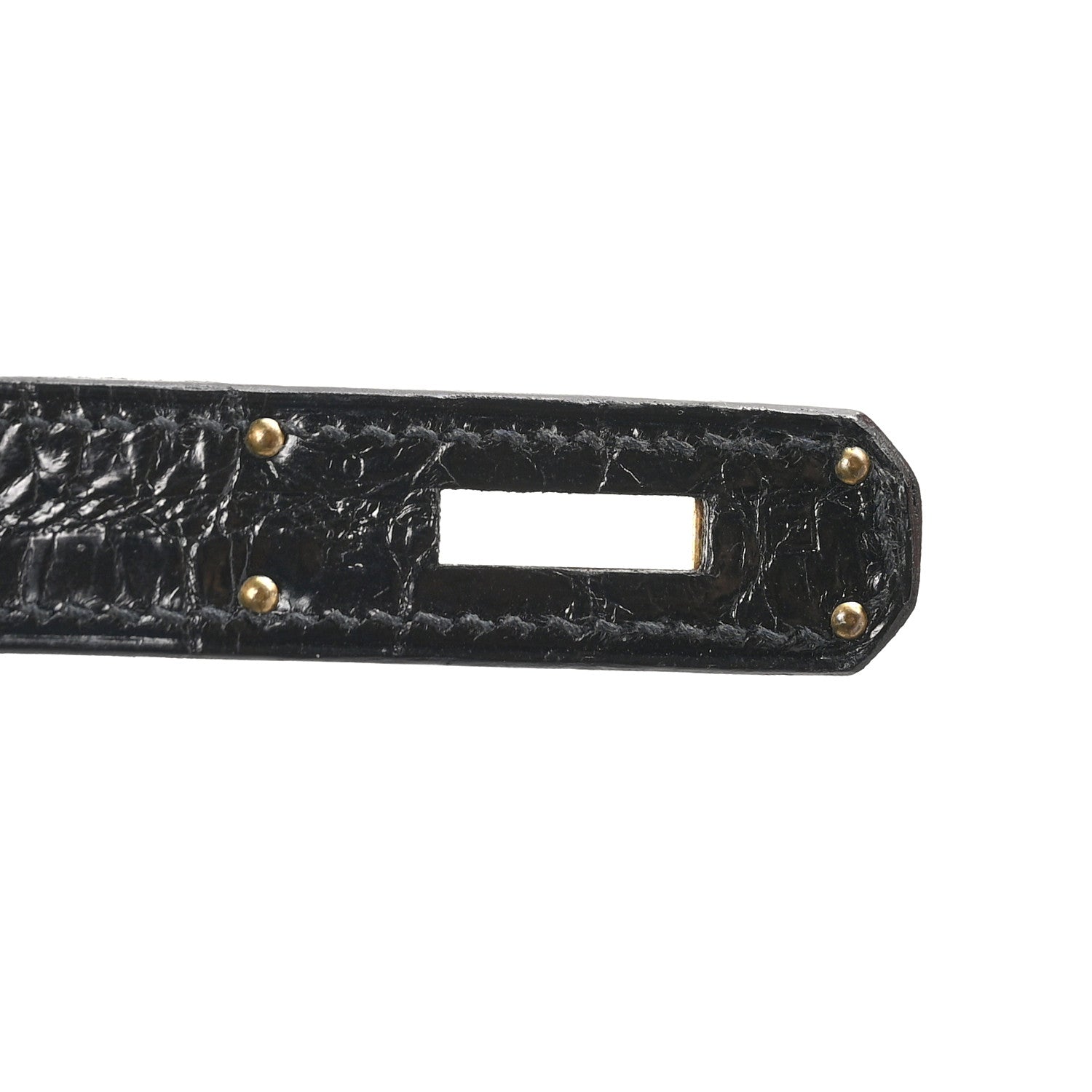 Hermes Shiny Porosus Crocodile Birkin 35 Black 6 of 11