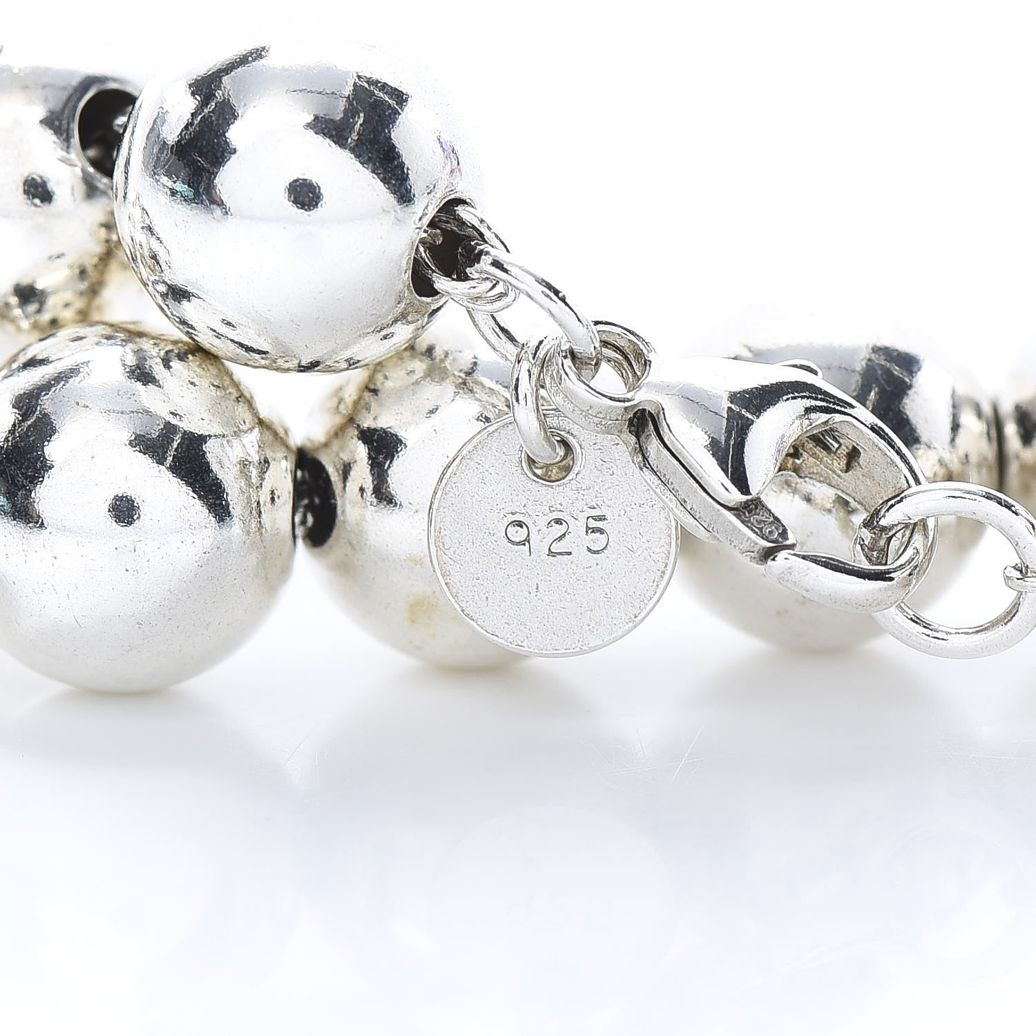 Tiffany Sterling Silver 10mm HardWear Ball Bracelet 5 of 6