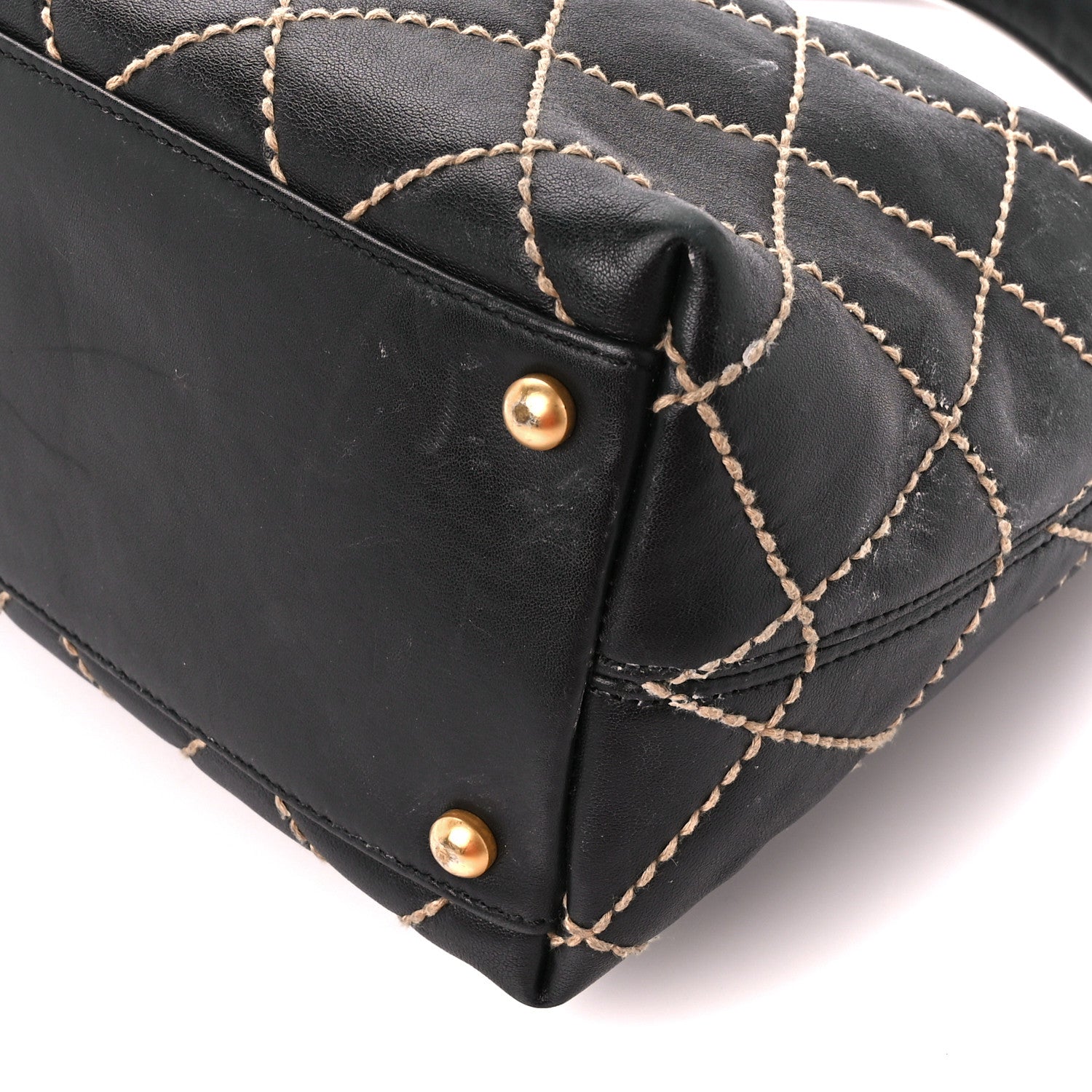 Chanel Calfskin Wild Stitch Surpique Hobo Black 9 of 10
