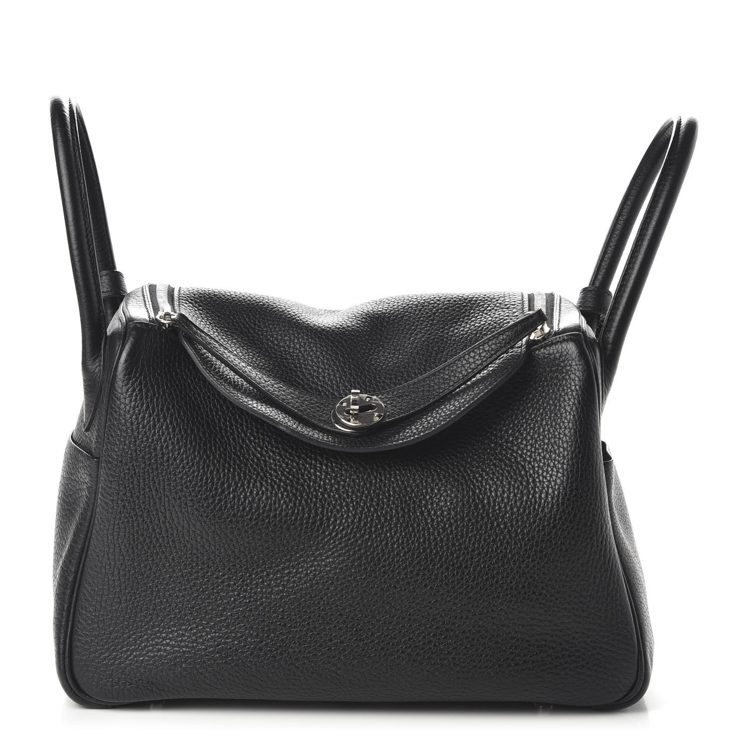 Hermes Taurillon Clemence Lindy 30 Black 1 of 10