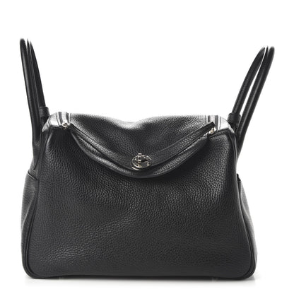 Hermes Taurillon Clemence Lindy 30 Black 1 of 10