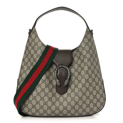 Gucci GG Supreme Monogram Web Medium Dionysus Hobo Brown 1 of 9