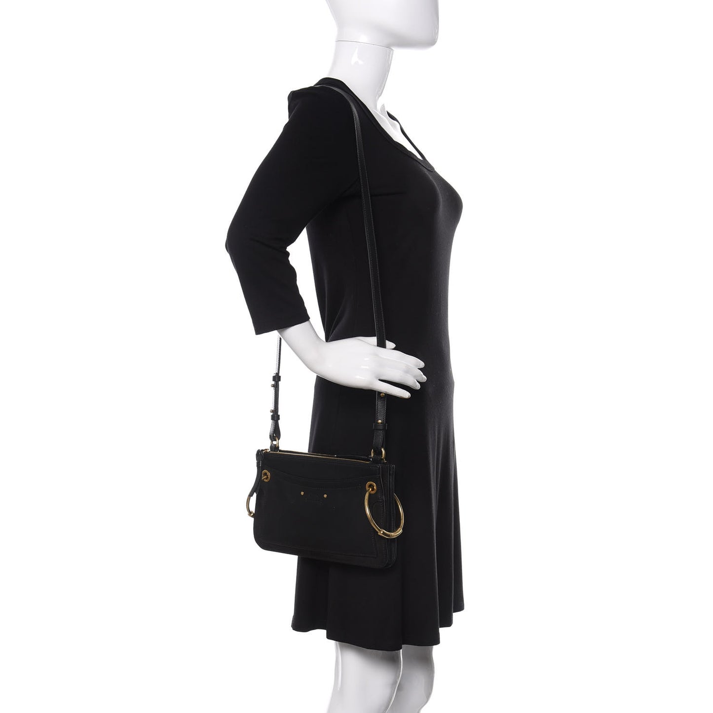 Calfskin Suede Mini Roy Bag Black