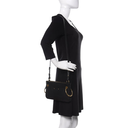 Chloe Calfskin Suede Mini Roy Bag Black 2 of 14