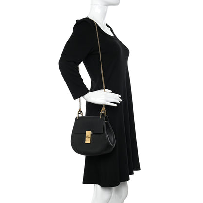 Chloe Grained Lambskin Drew Shoulder Bag Black 2 of 10