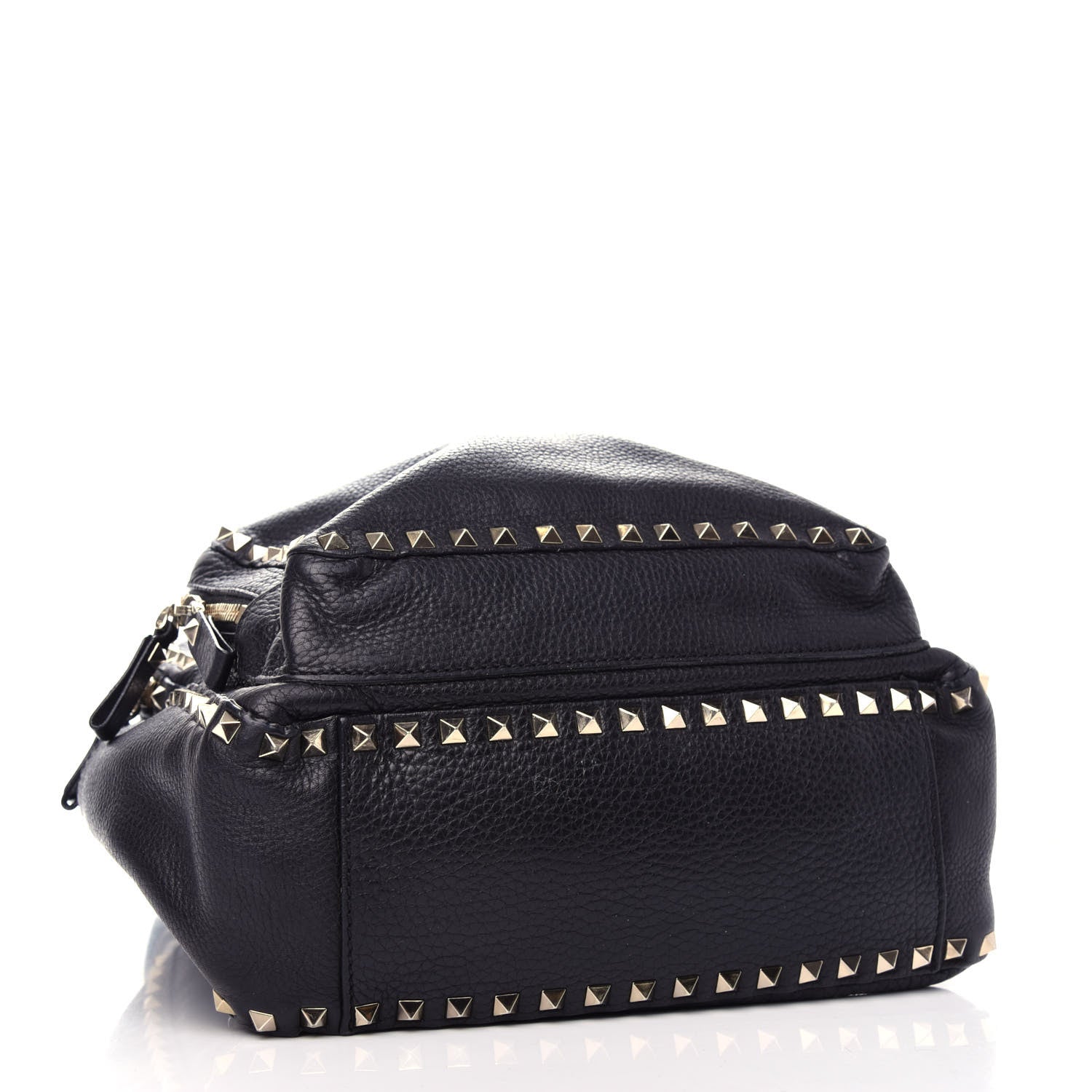 Valentino Garavani Grained Calfskin Medium Rockstud Backpack Black 4 of 9