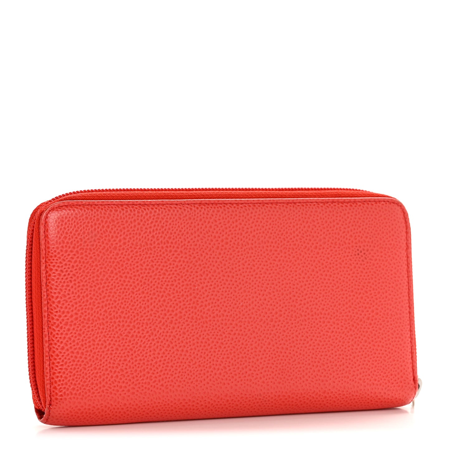 Caviar Large Timeless CC Zip Around Wallet Red