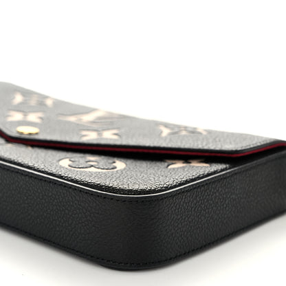 Louis Vuitton Empreinte Monogram Giant Felicie Pochette Black Beige 10 of 11