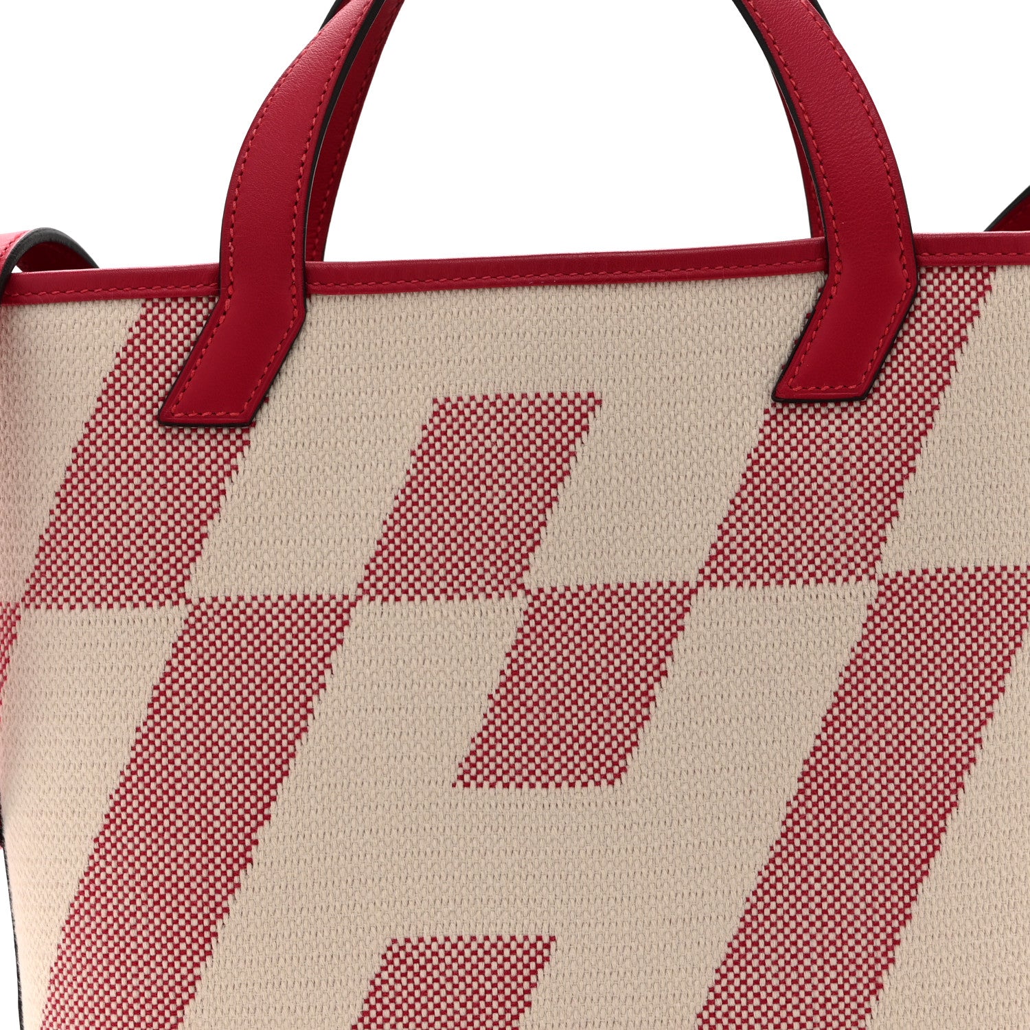 Hermes Swift Toile H Cabas H En Biais 27 Ecru FRAMBOISE 8 of 11