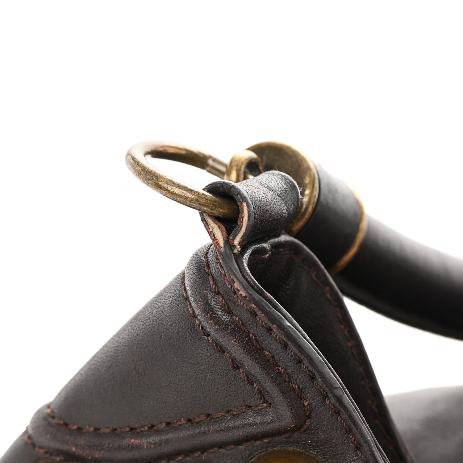 Burberry Calfskin Studded Medium Alverton Hobo Chocolate 16 of 19