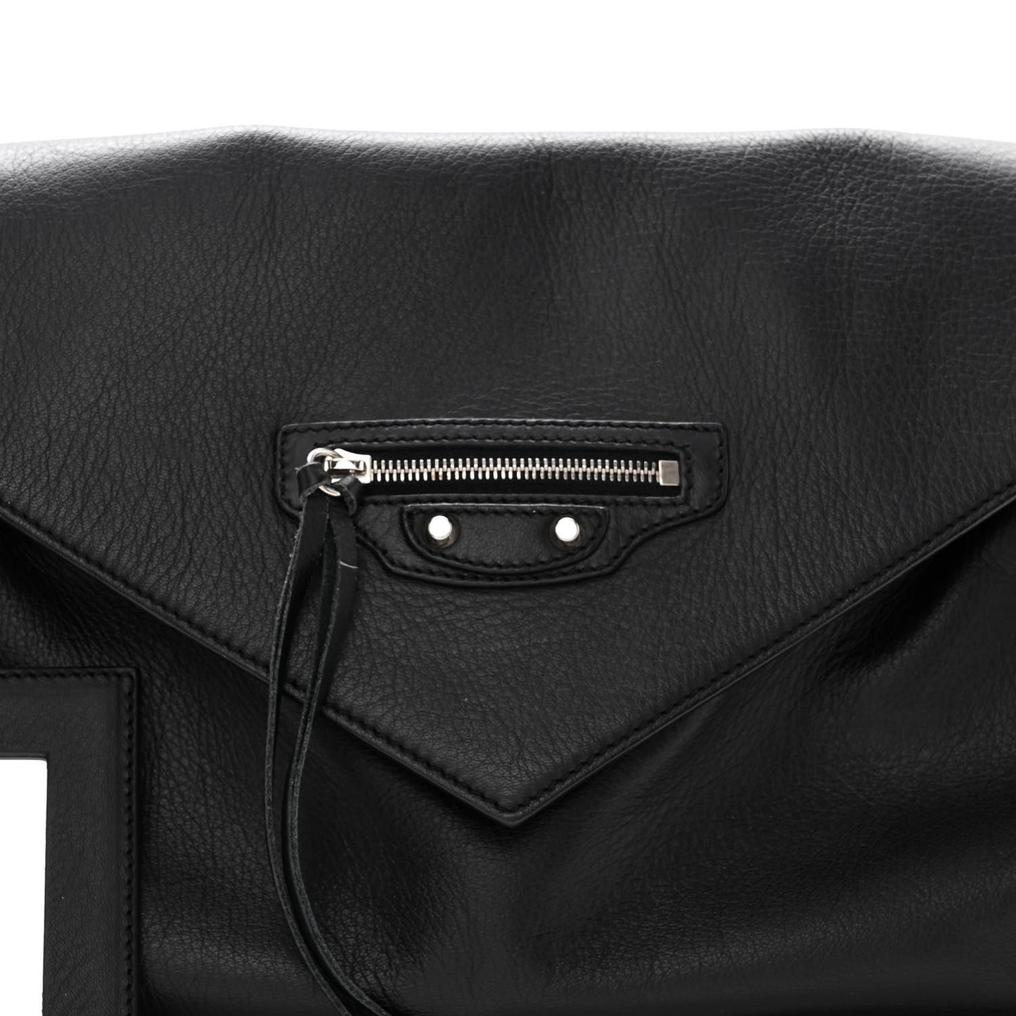 Calfskin Papier Sight Clutch Black