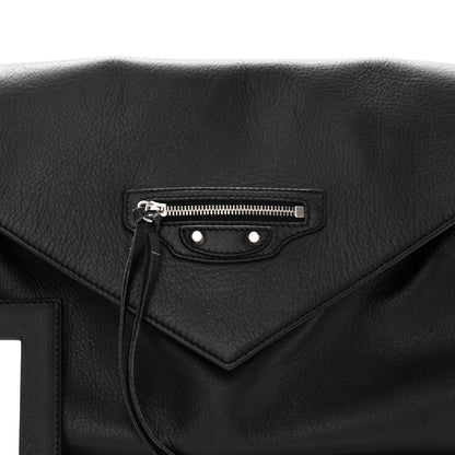 Balenciaga Calfskin Papier Sight Clutch Black 8 of 12