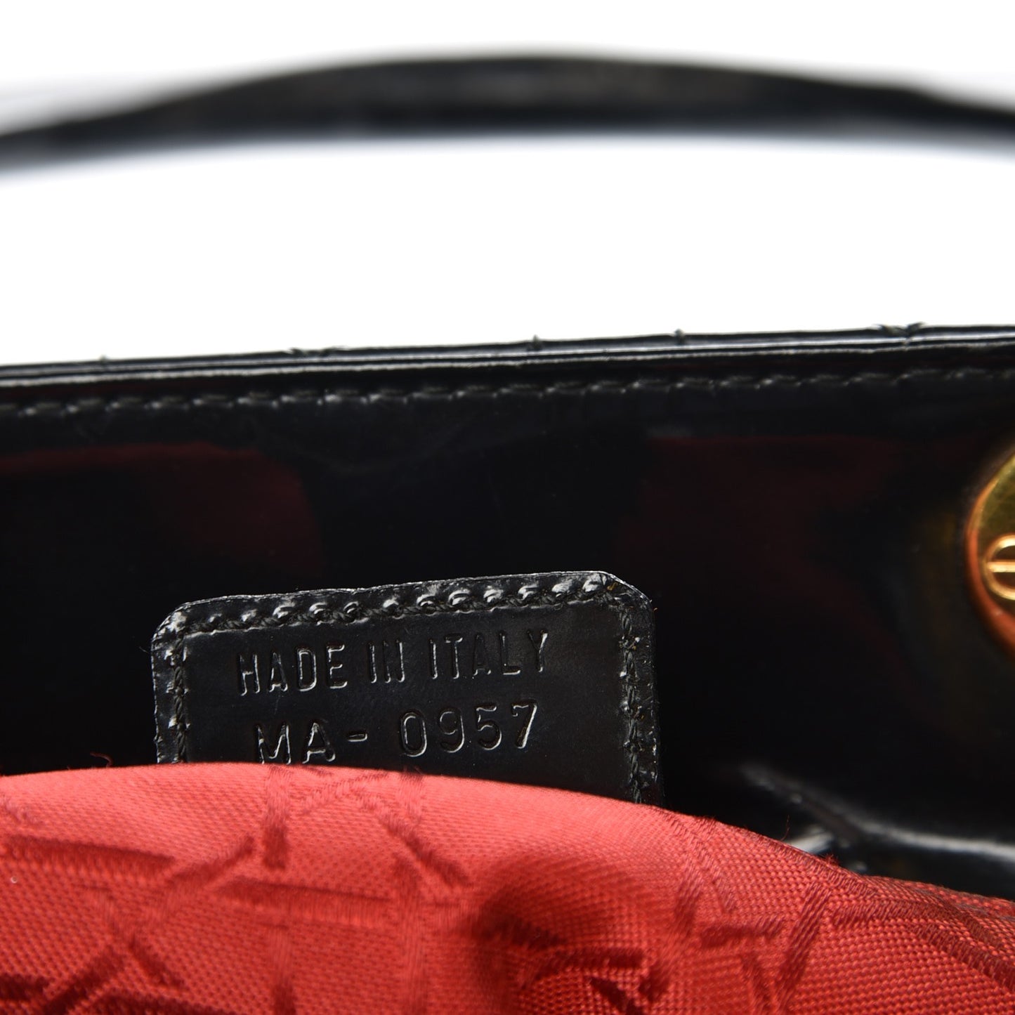 Vintage Patent Cannage Large Lady Dior Black
