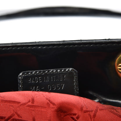 Christian Dior Vintage Patent Cannage Large Lady Dior Black 9 of 11