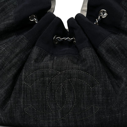 Chanel Denim Stretch Large CC Spirit Cabas Tote Blue 12 of 14