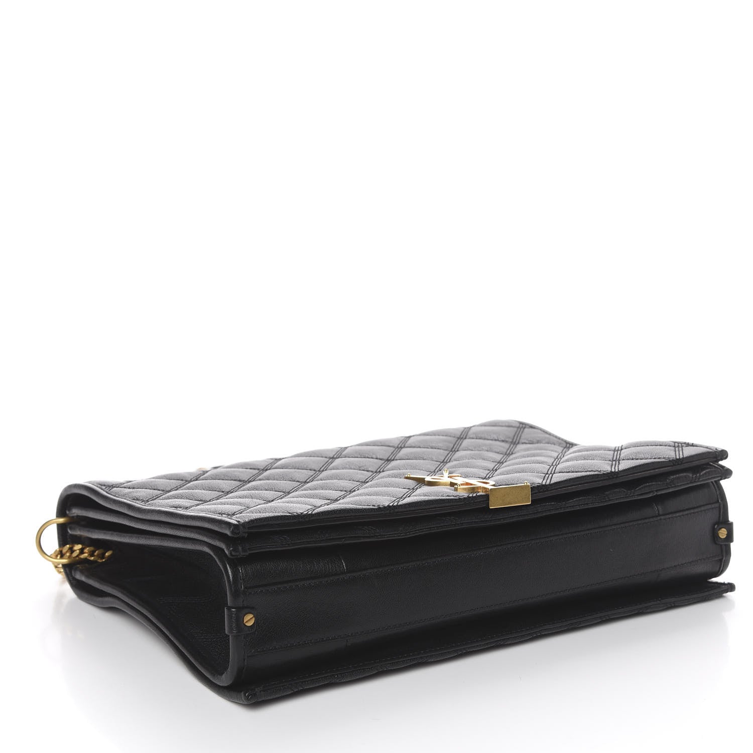 Saint Laurent Lambskin Quilted Large Becky Chain Bag Black 4 of 10