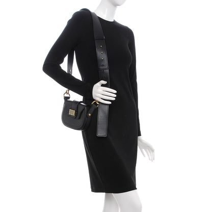 Christian Dior Calfskin Mini D Fence Saddle Bag Black 2 of 7