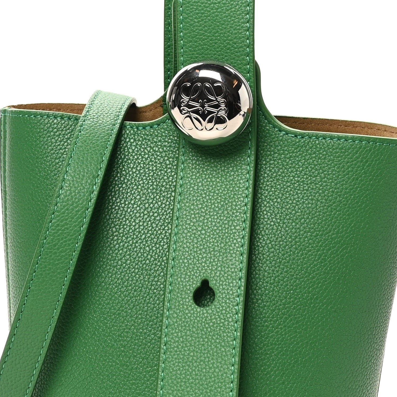 Loewe Soft Grained Calfskin Mini Pebble Bucket Bag Tropical 7 of 9