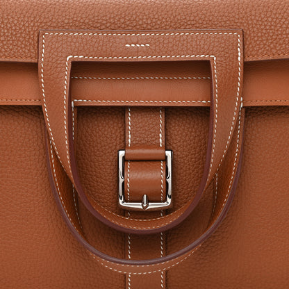 Hermes Taurillon Clemence Halzan 31 Gold 9 of 12