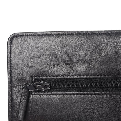 Chanel Lambskin Camellia Embossed Wallet On Chain WOC Black 6 of 14