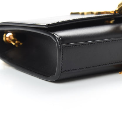 Saint Laurent Smooth Calfskin Small Classic Monogram Kate Tassel Satchel Black 9 of 12