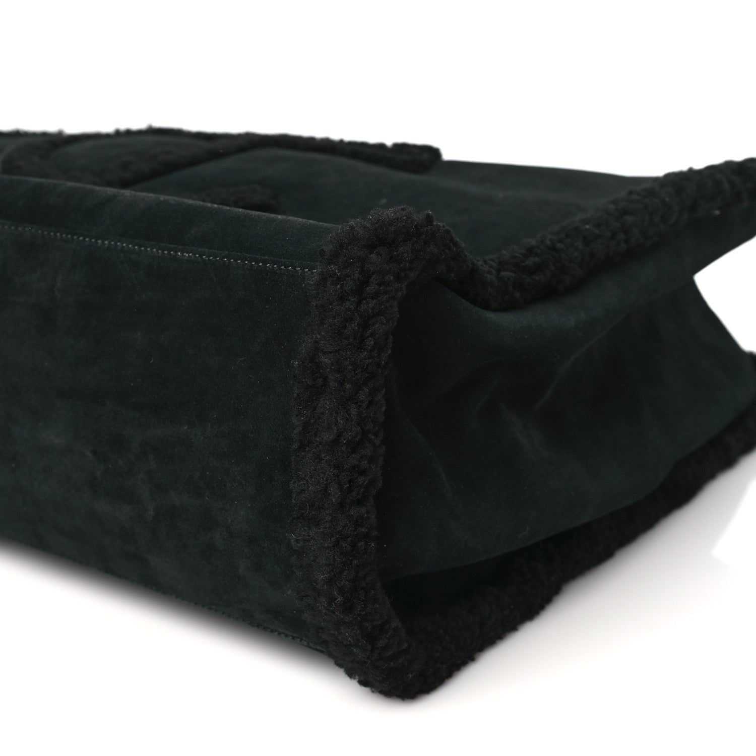 Telfar X UGG Suede Shearling Large Shopping Bag Black 10 of 11