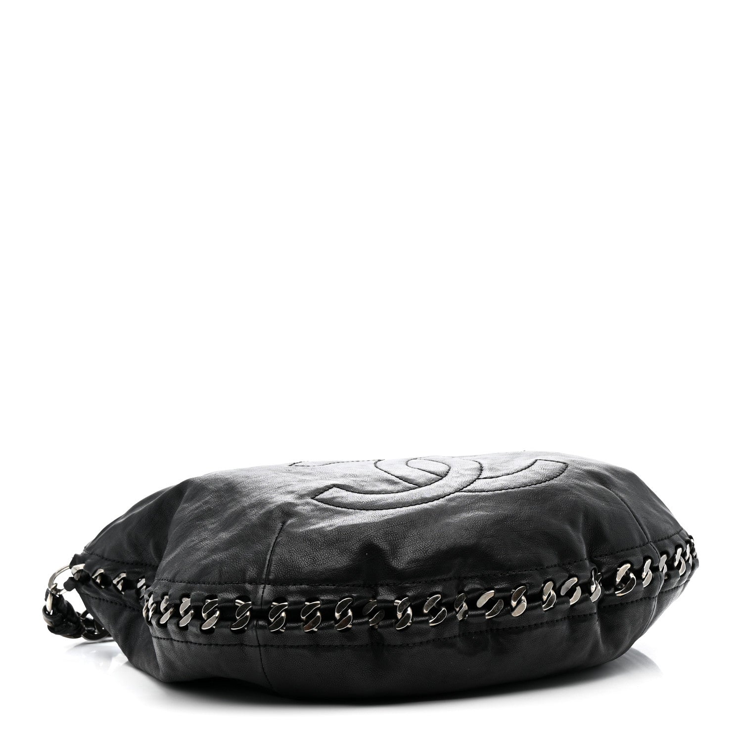Chanel Calfskin Modern Chain Rhodoid Hobo Black 4 of 12