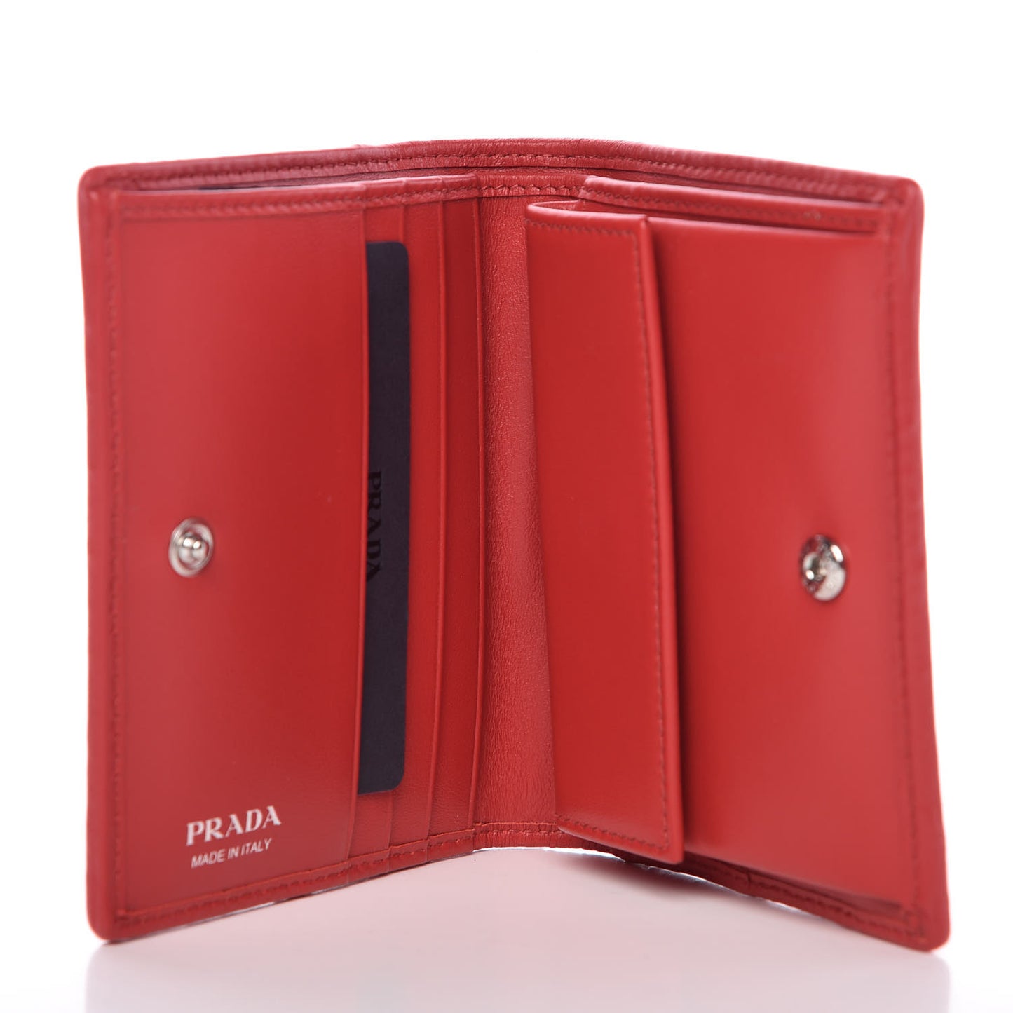 Soft Calfskin Impunture Diagramme Wallet Red