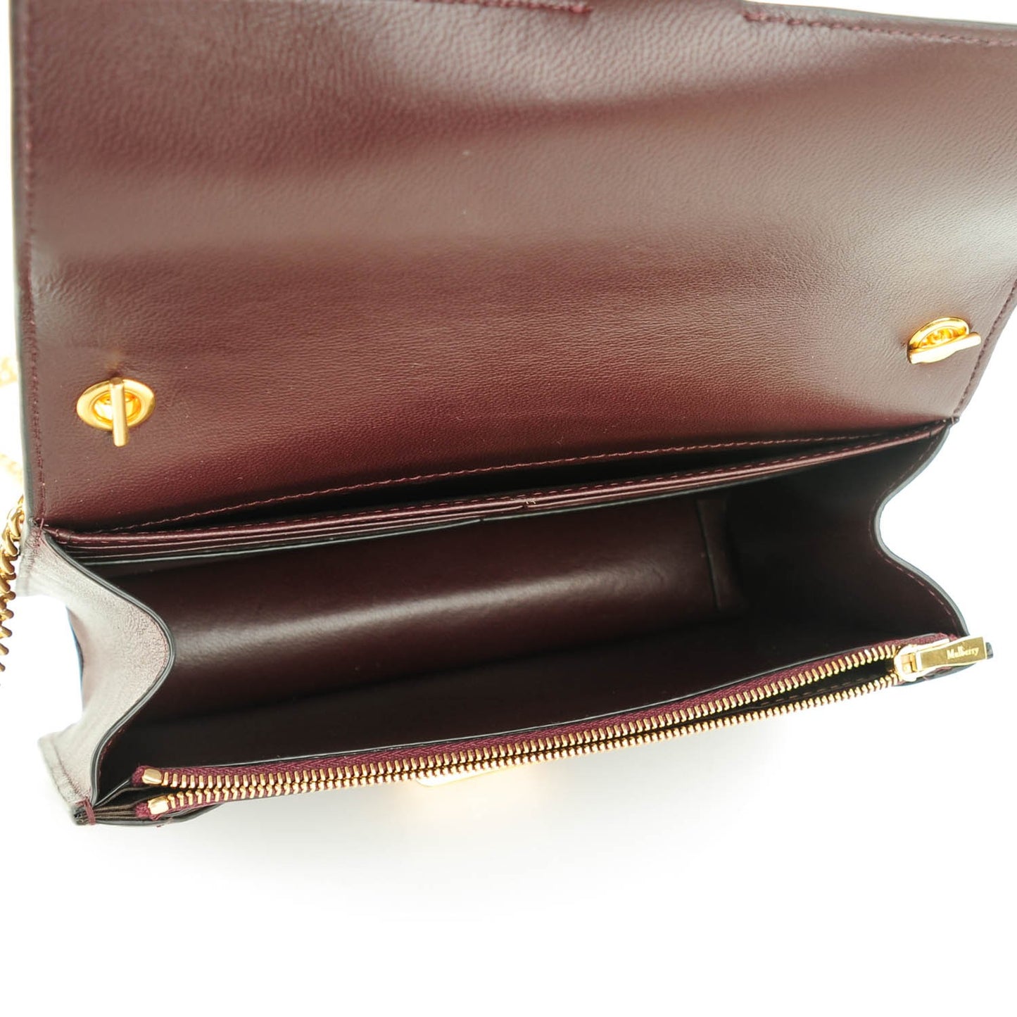 Smooth Calfskin Cheyne Clutch Rust Dune Burgundy