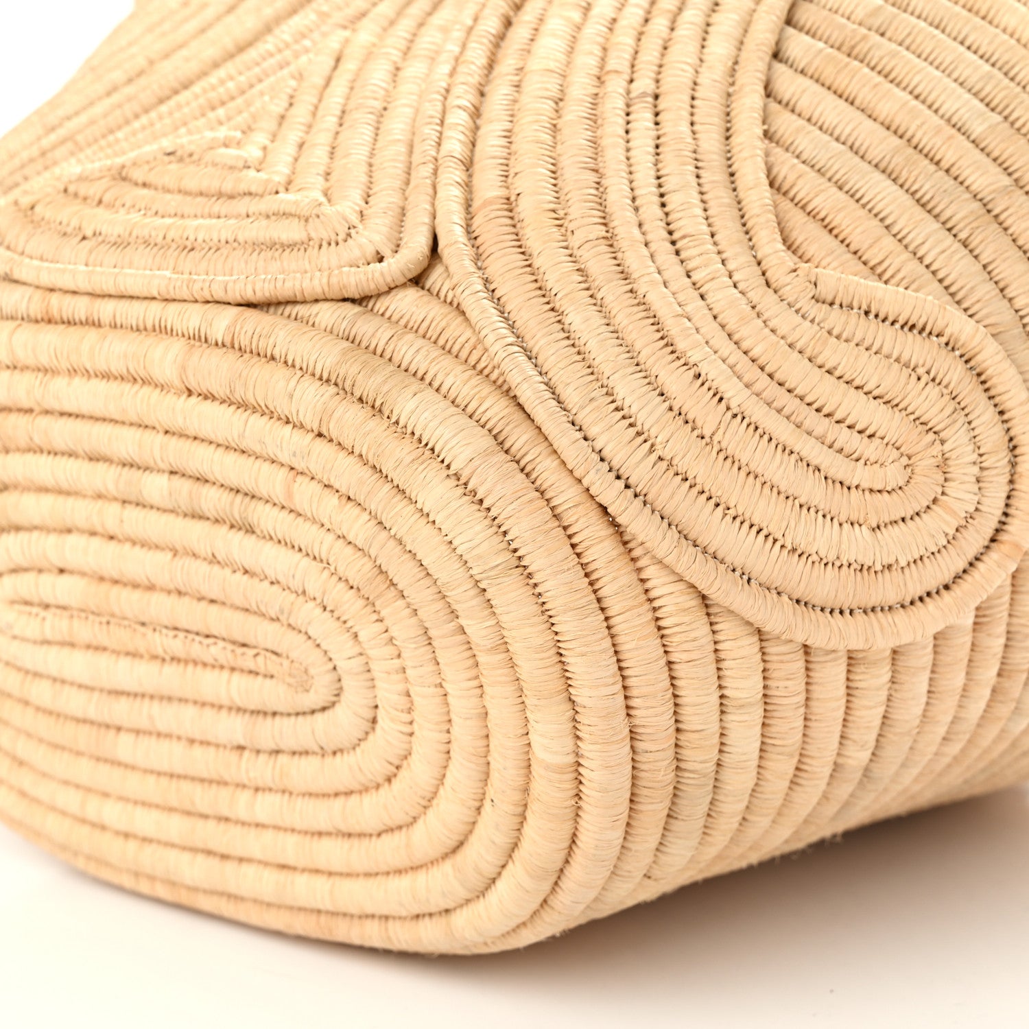 Celine Braided Raffia Calfskin Triomphe Small Panier Tan 11 of 11