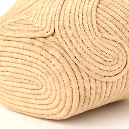 Celine Braided Raffia Calfskin Triomphe Small Panier Tan 11 of 11