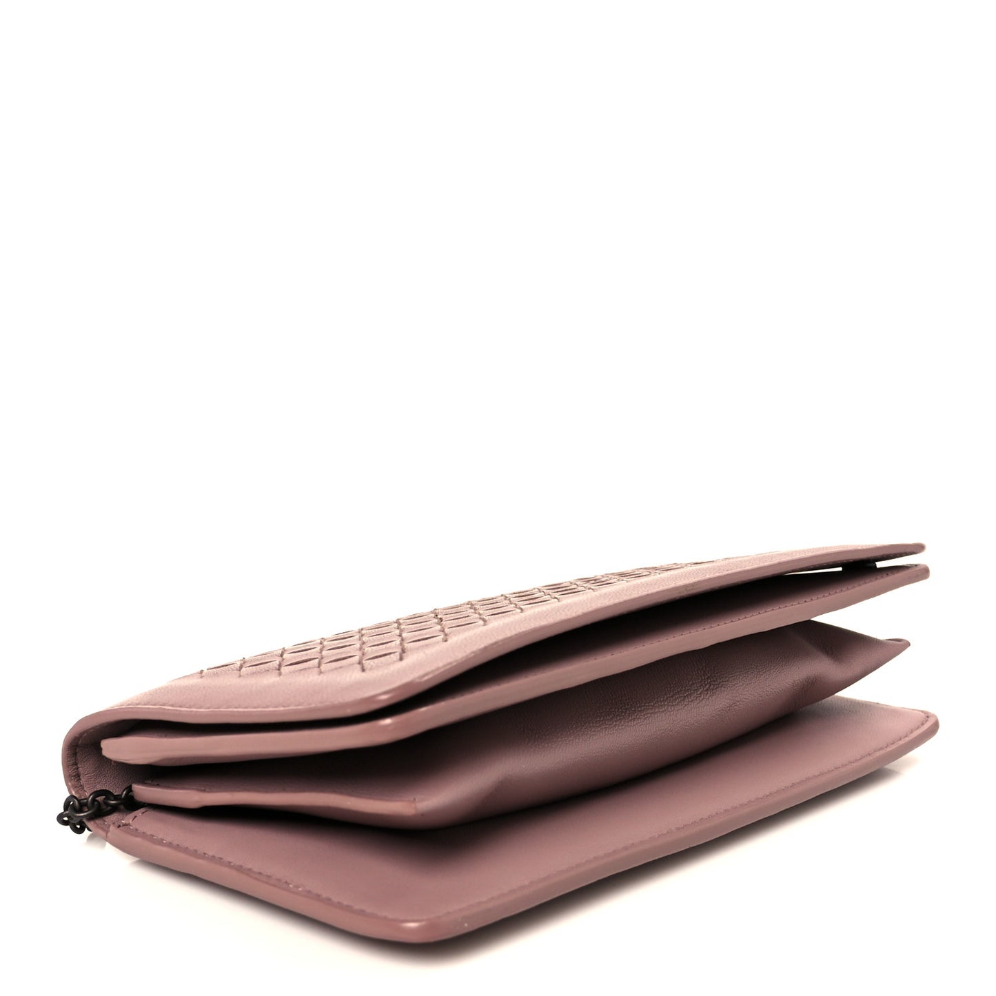 Nappa Intrecciato Continental Wallet on Chain Violet
