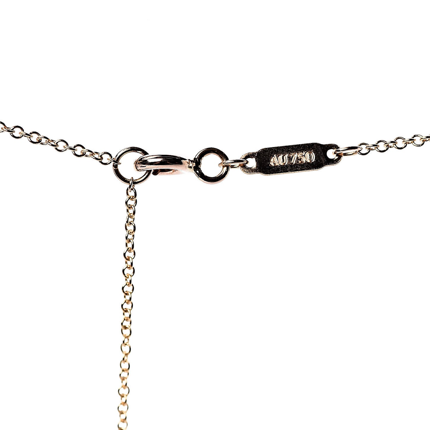 18K Rose Gold Small T Smile Pendant Necklace