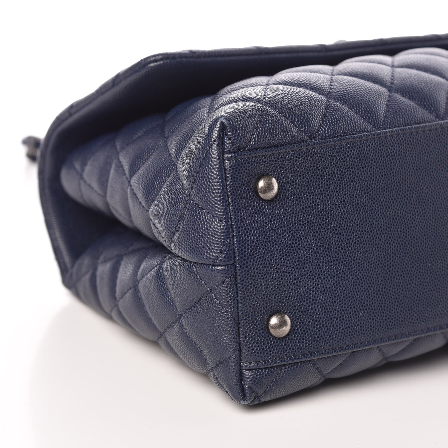 Chanel Caviar Quilted Small Coco Handle Flap Navy 5 of 9