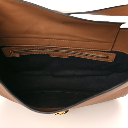 Versace Calfskin La Medusa Medium Hobo Crossbody Brown 4 of 5