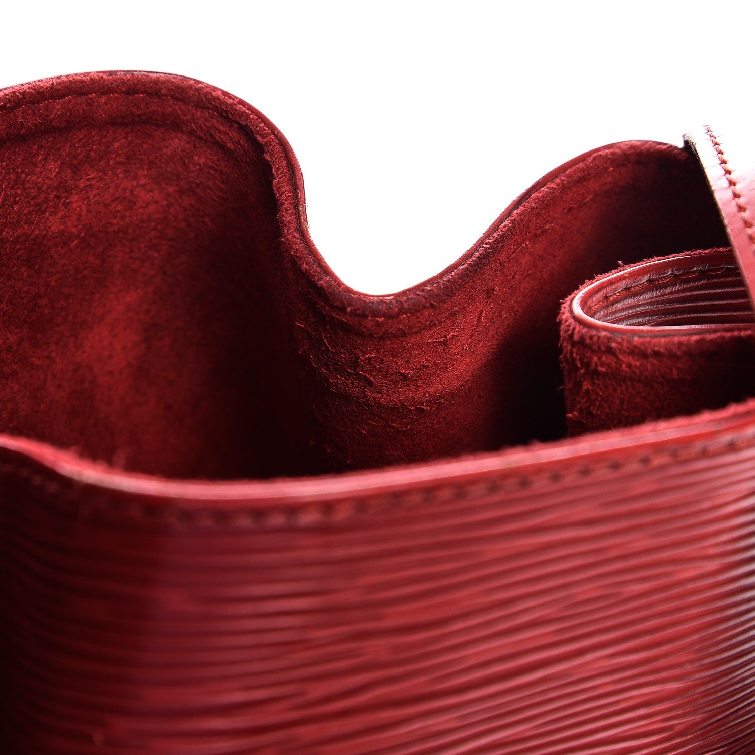 Louis Vuitton Epi Sac D'Epaule Castillan Red 6 of 14