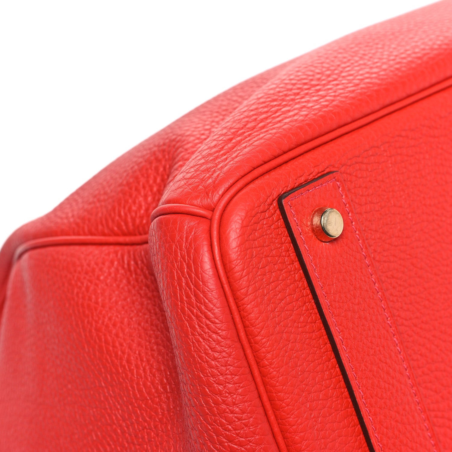 Hermes Togo HAC Birkin 40  Rouge Casaque 8 of 11